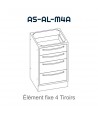 Vast element  met 4 laden