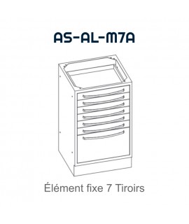 Element fixe avec 7 tiroirs