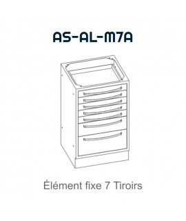 Element fixe avec 7 tiroirs