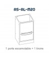 Elément fixe avec 1 porte escamotable